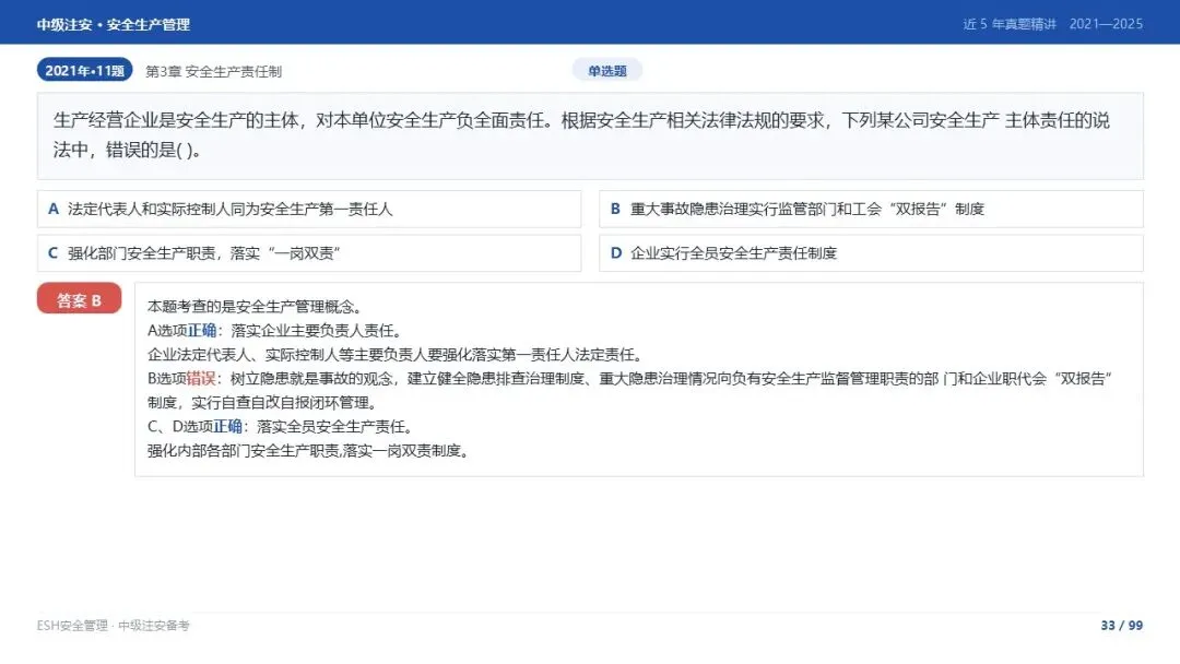 261012-注安管理-近5年真题精讲与考点解析-第33张图片-四季读书网