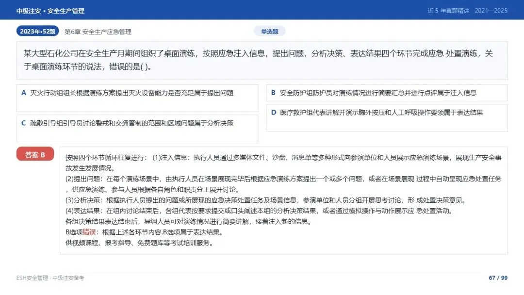 261012-注安管理-近5年真题精讲与考点解析-第67张图片-四季读书网