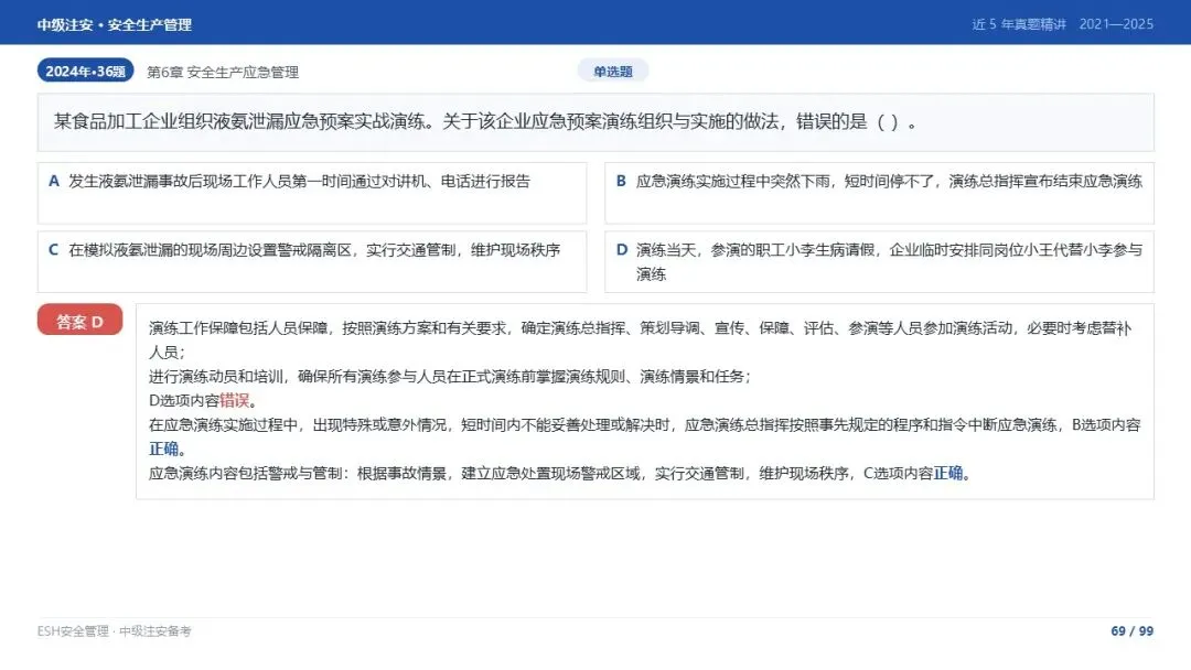 261012-注安管理-近5年真题精讲与考点解析-第69张图片-四季读书网