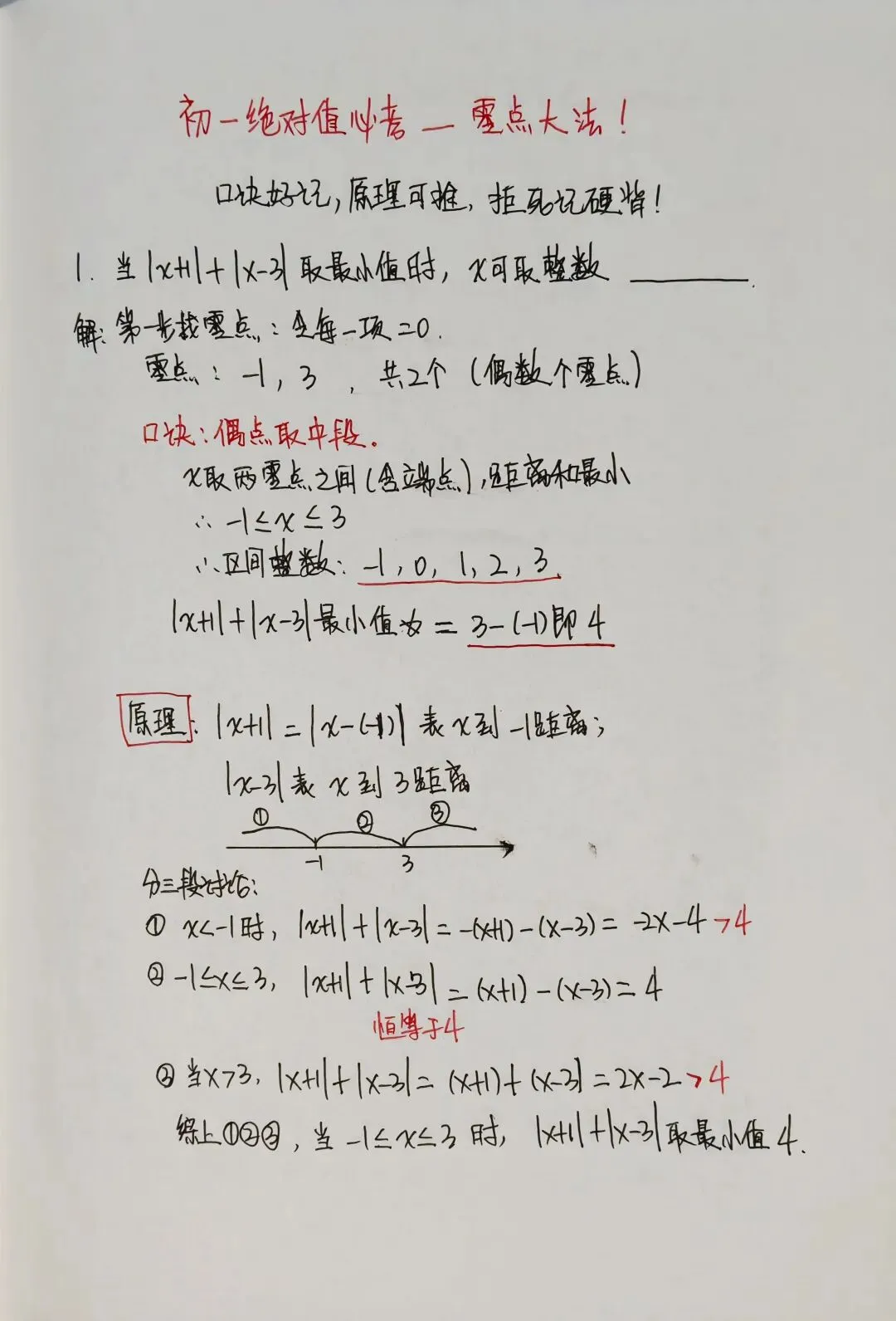 初一绝对值必考|零点大法,口诀+原理双吃透-第2张图片-四季读书网
