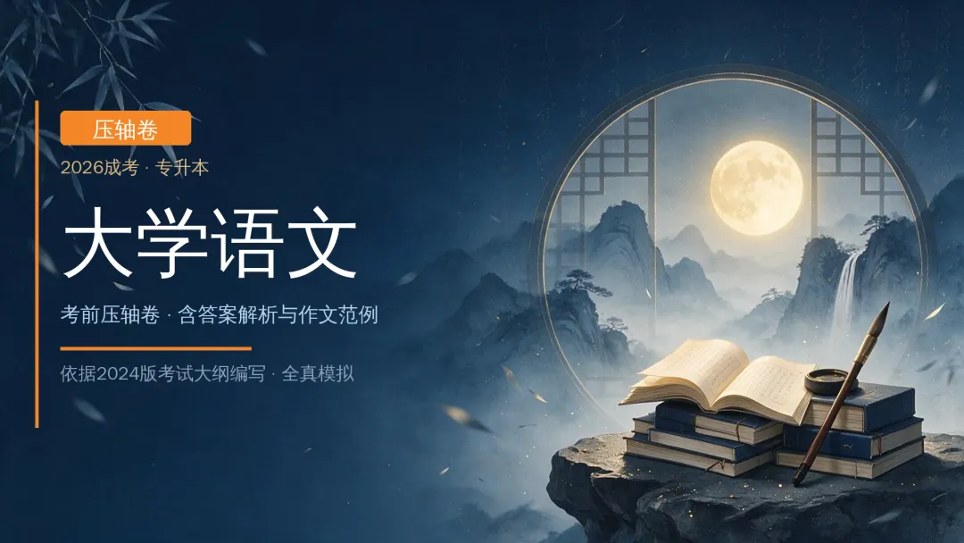 2026年成人高考【专升本-大学语文】压轴卷-第1张图片-四季读书网 2026年成人高考【专升本-大学语文】压轴卷-第1张图片-四季读书网