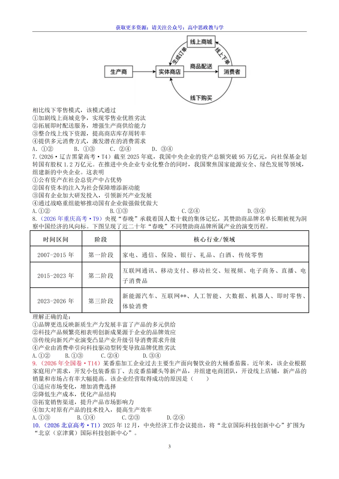 五年(2022-2026)高考政治真题分类汇编(7本书22个专题按单元分类)-第9张图片-四季读书网 五年(2022-2026)高考政治真题分类汇编(7本书22个专题按单元分类)-第9张图片-四季读书网