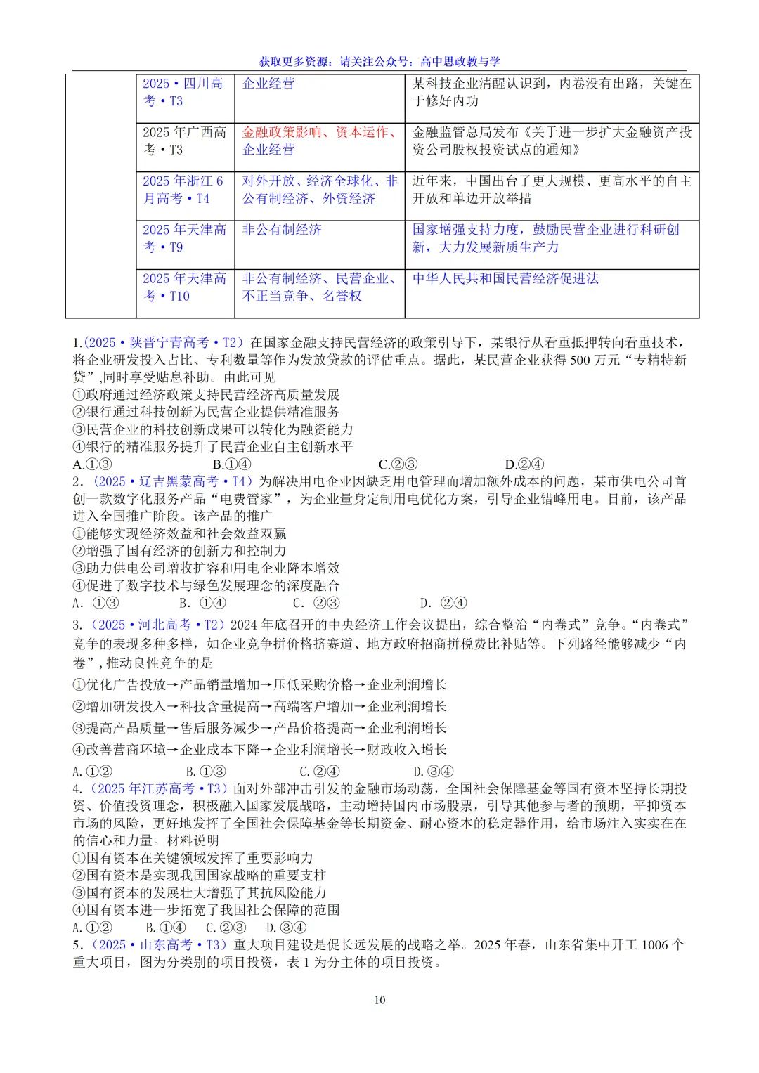 五年(2022-2026)高考政治真题分类汇编(7本书22个专题按单元分类)-第16张图片-四季读书网 五年(2022-2026)高考政治真题分类汇编(7本书22个专题按单元分类)-第16张图片-四季读书网