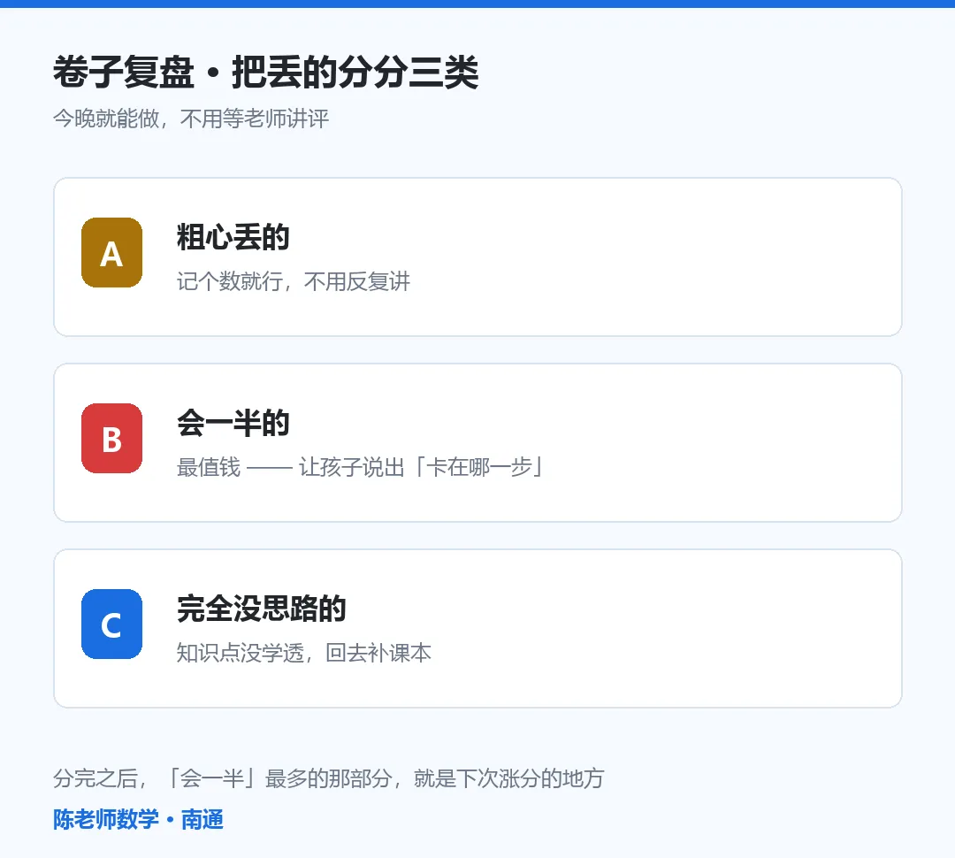 田家炳初二月考卷,丢分集中在三处-第4张图片-四季读书网
