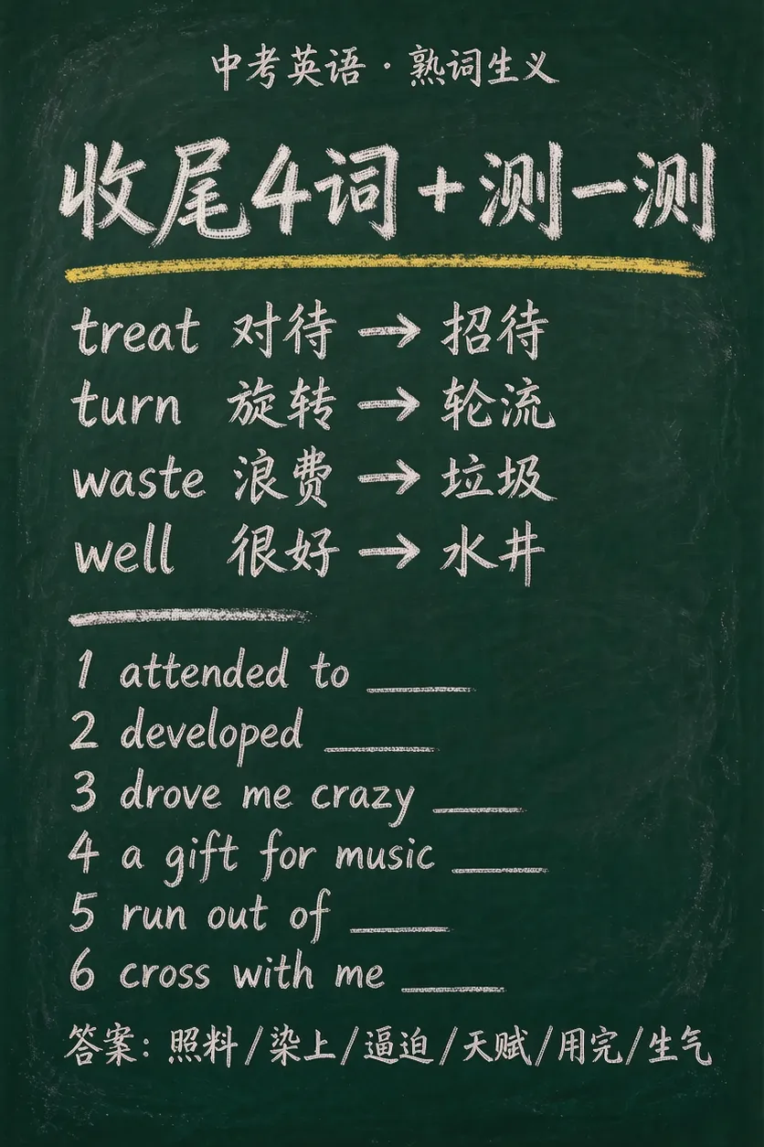 初中英语语法全套板书|中考英语 28 个高频熟词生义-第4张图片-四季读书网