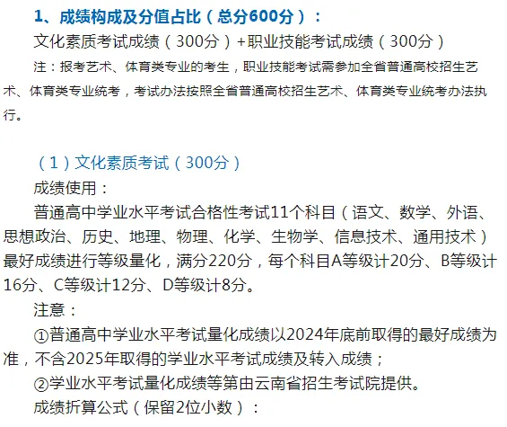 云南2027年春季高考:春季高考政策讲解、 9个加分项说明速看!-第11张图片-四季读书网 云南2027年春季高考:春季高考政策讲解、 9个加分项说明速看!-第11张图片-四季读书网
