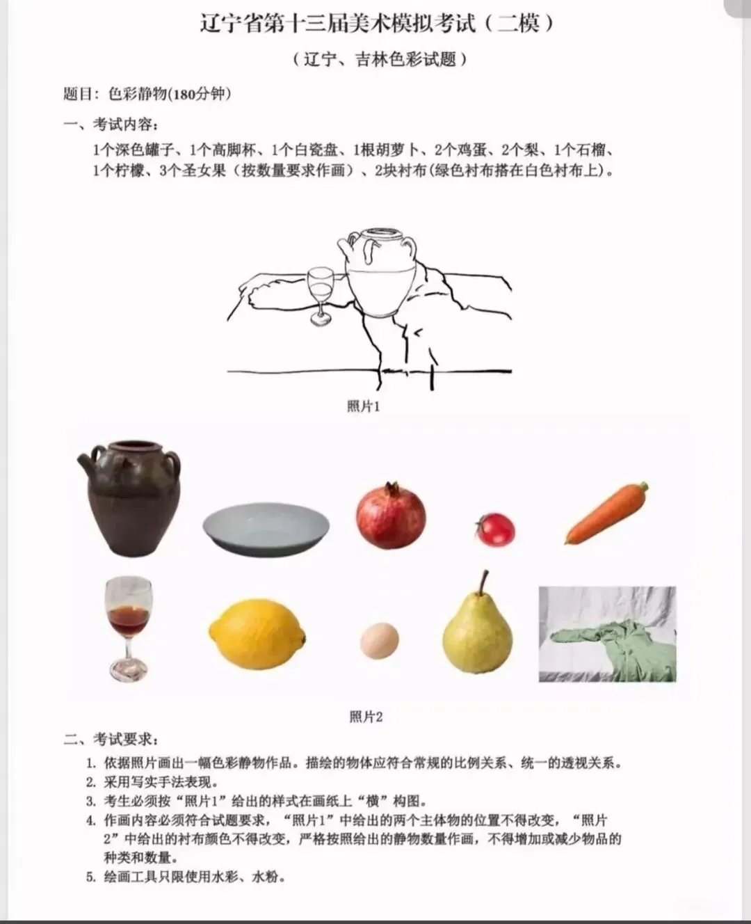 2026年全国美术模考试题 --练习使用-第82张图片-四季读书网
