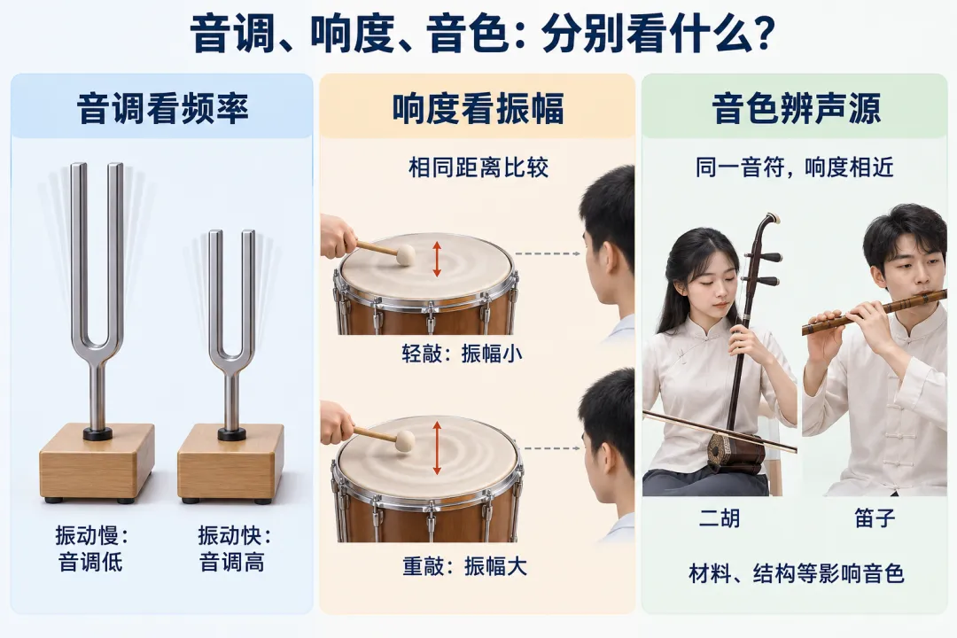 初二物理|声现象小结12题:发声、传声和声音特性逐题分清-第3张图片-四季读书网 初二物理|声现象小结12题:发声、传声和声音特性逐题分清-第3张图片-四季读书网
