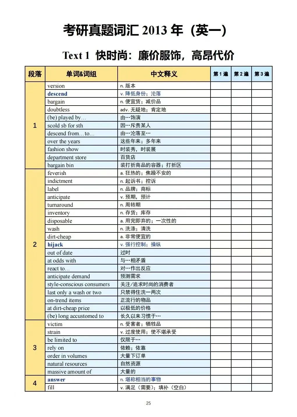 考研英语真题词汇表汇总-第11张图片-四季读书网 考研英语真题词汇表汇总-第11张图片-四季读书网