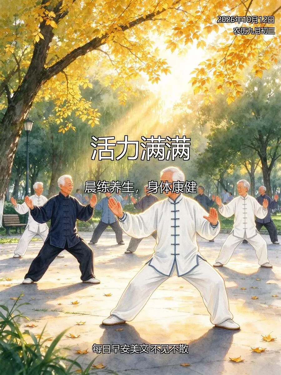 农历九月初三 · 晨练正当时,愿你活力满满、身体康健、越活越年轻-第1张图片-四季读书网 农历九月初三 · 晨练正当时,愿你活力满满、身体康健、越活越年轻-第1张图片-四季读书网
