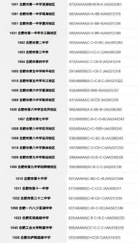 合肥市区2026年中考部分初中学校省示范高中指标到校情况,仅供参考!-第19张图片-四季读书网