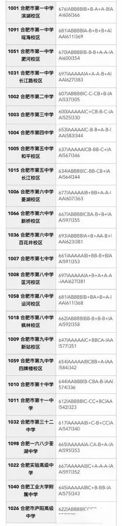 合肥市区2026年中考部分初中学校省示范高中指标到校情况,仅供参考!-第27张图片-四季读书网