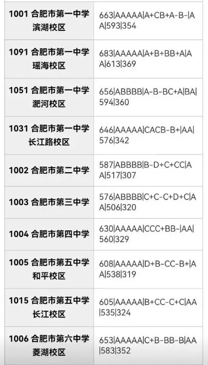 合肥市区2026年中考部分初中学校省示范高中指标到校情况,仅供参考!-第33张图片-四季读书网