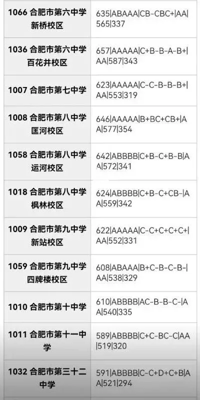 合肥市区2026年中考部分初中学校省示范高中指标到校情况,仅供参考!-第34张图片-四季读书网