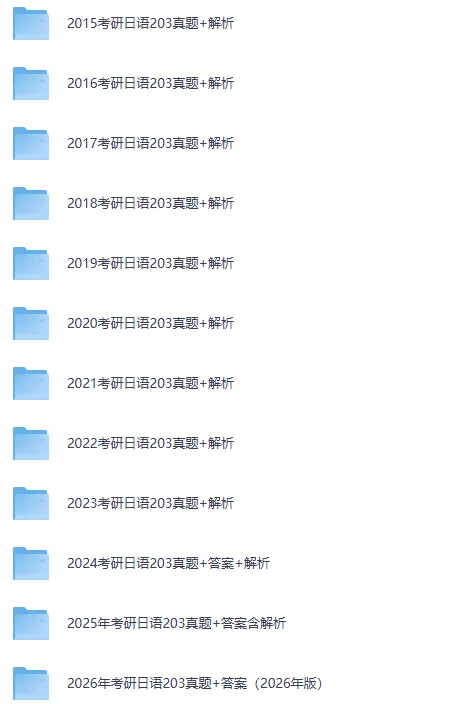 【考研】考研日语203真题(2005-2026)历年真题及答案解析-第2张图片-四季读书网