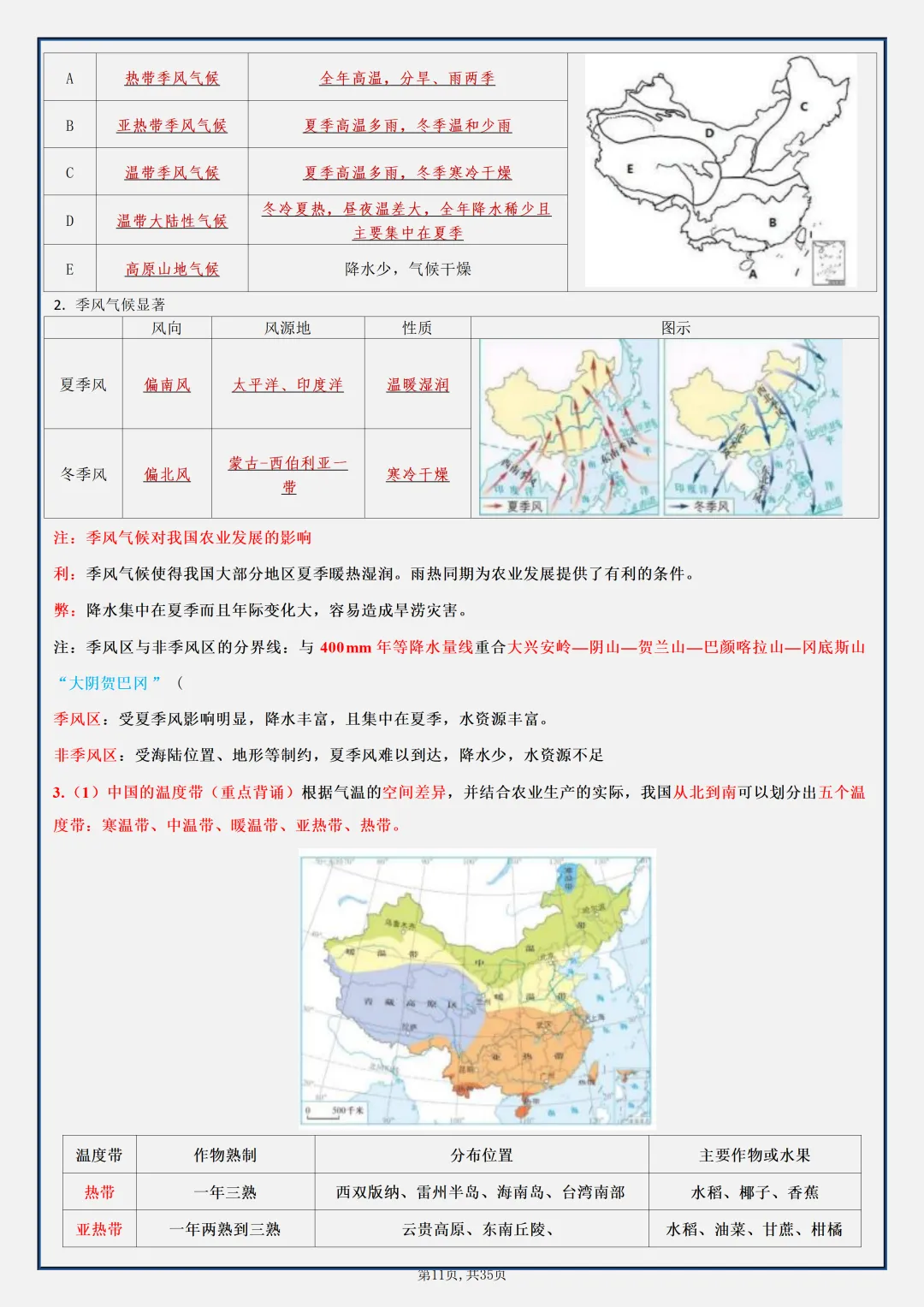 【初二】2026新教材八年级上册地理全册必背知识点汇总(高清版可打印)-第15张图片-四季读书网