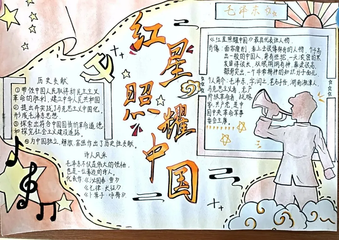 书香润假期,红心向未来——初二年级开展《红星照耀中国》主题人物小报评比活动-第40张图片-四季读书网 书香润假期,红心向未来——初二年级开展《红星照耀中国》主题人物小报评比活动-第40张图片-四季读书网