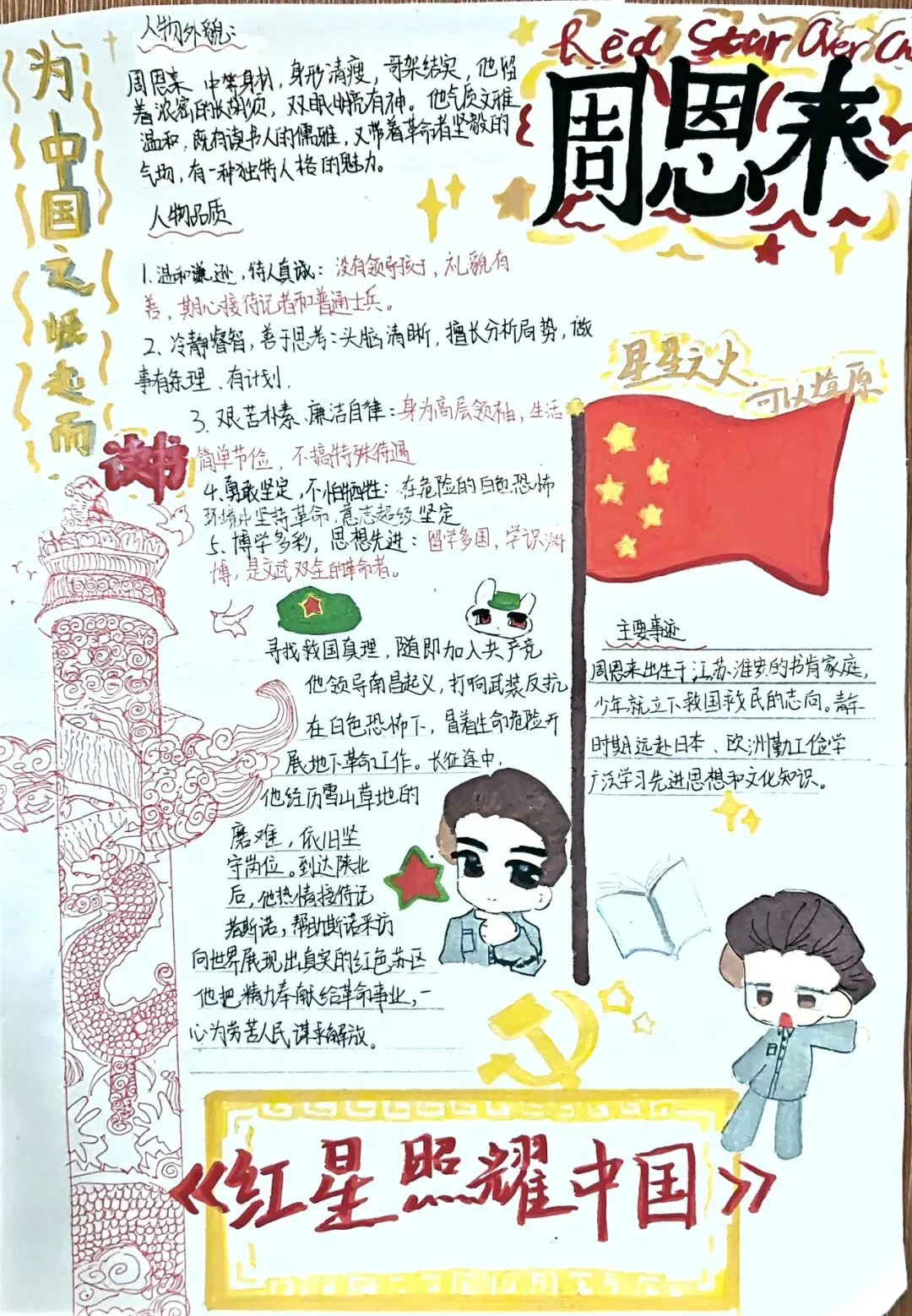 书香润假期,红心向未来——初二年级开展《红星照耀中国》主题人物小报评比活动-第58张图片-四季读书网 书香润假期,红心向未来——初二年级开展《红星照耀中国》主题人物小报评比活动-第58张图片-四季读书网