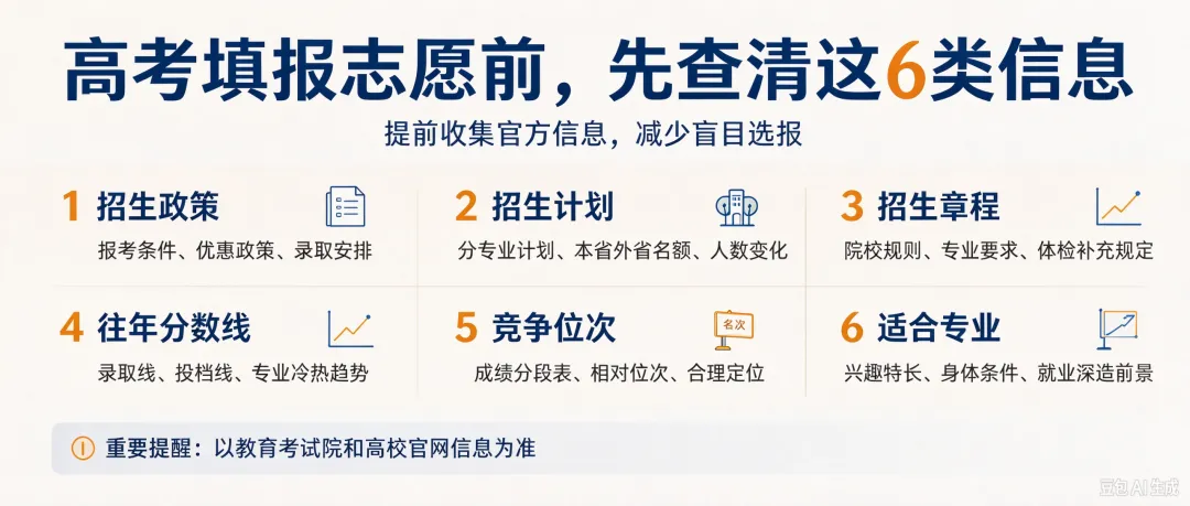 高考填志愿前,务必摸清这 6 大类信息!很多家庭栽在第 3 条-第1张图片-四季读书网 高考填志愿前,务必摸清这 6 大类信息!很多家庭栽在第 3 条-第1张图片-四季读书网