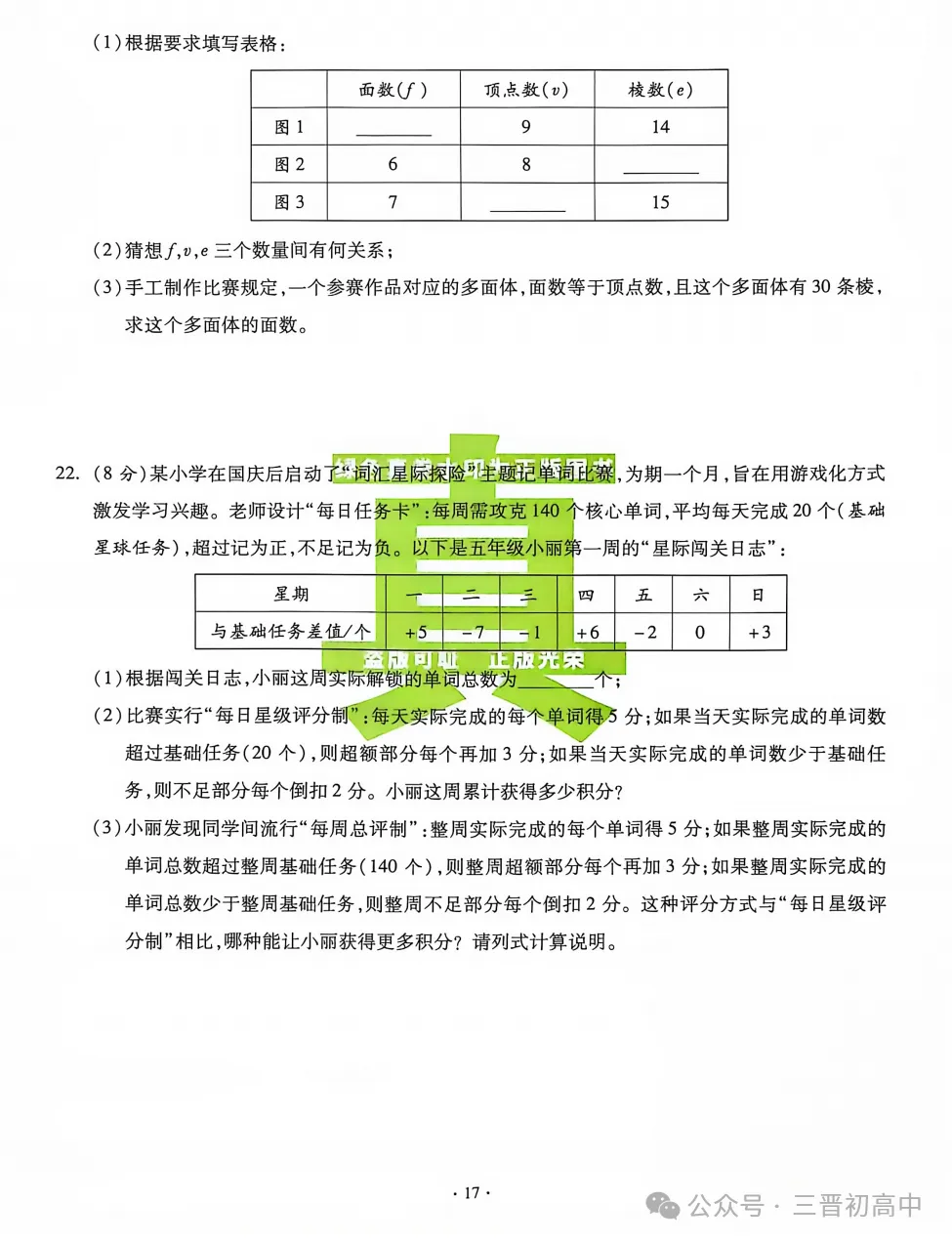 【初一月考】2026-2027学年10月月考试题及答案汇总-第22张图片-四季读书网