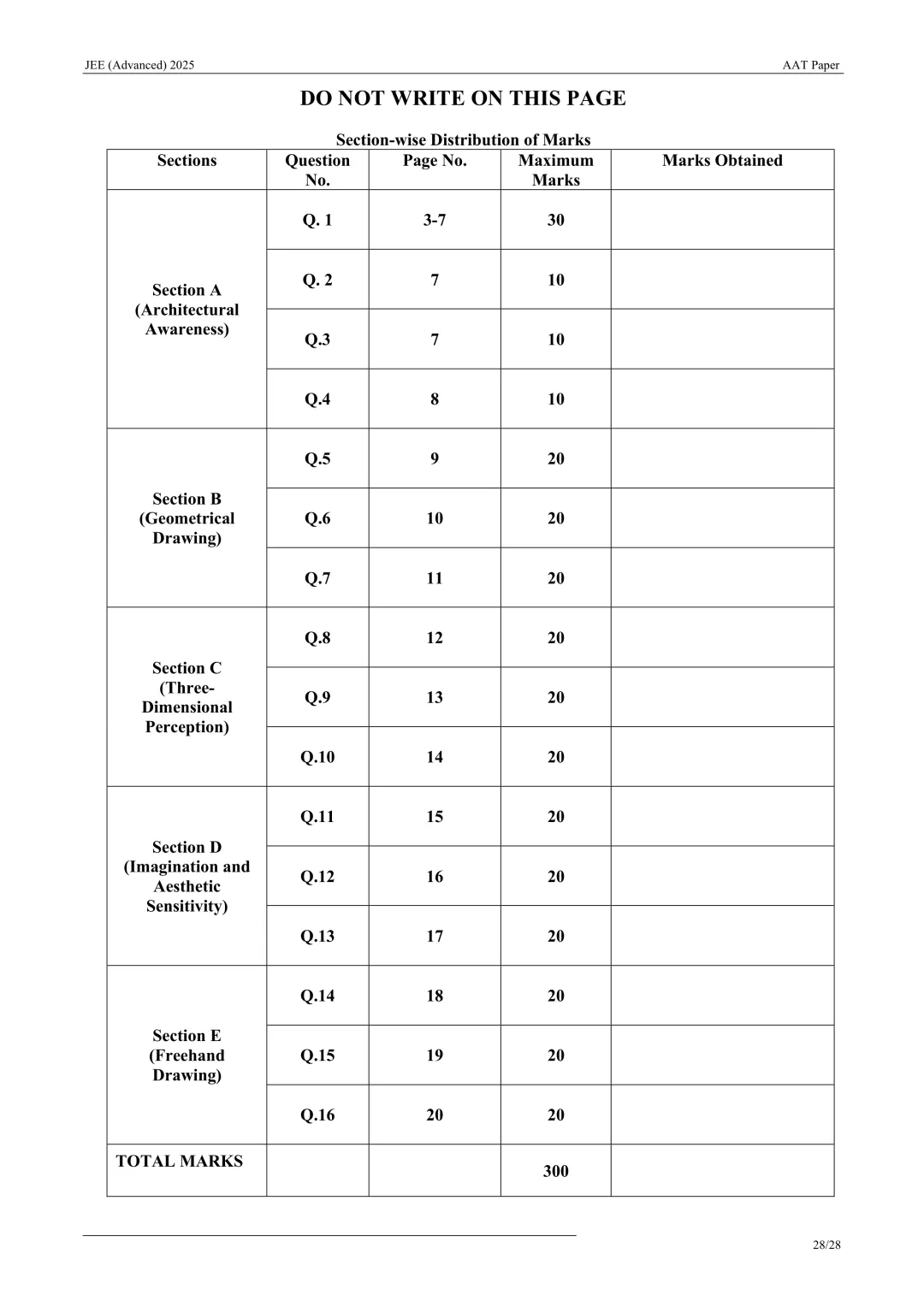 真题 I 《2025印度高考(建筑设计类专业)》(印度理工学院联合入学考试)-第28张图片-四季读书网