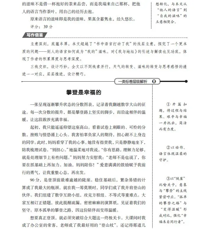 《中考作文标卷层级解析及升格示例》,连续出版20年-第5张图片-四季读书网