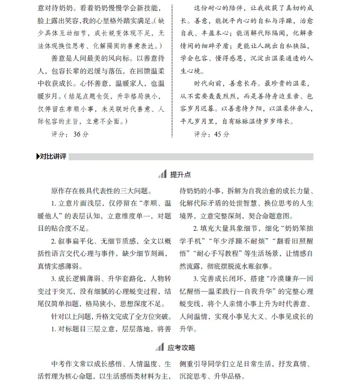 《中考作文标卷层级解析及升格示例》,连续出版20年-第9张图片-四季读书网