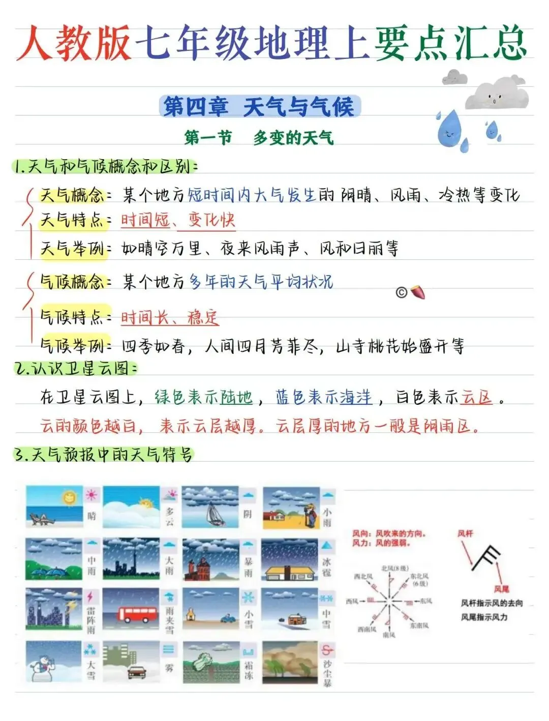 初一新七上地理全册核心笔记知识背读总结电子打印版!(2026 新版本)-第8张图片-四季读书网