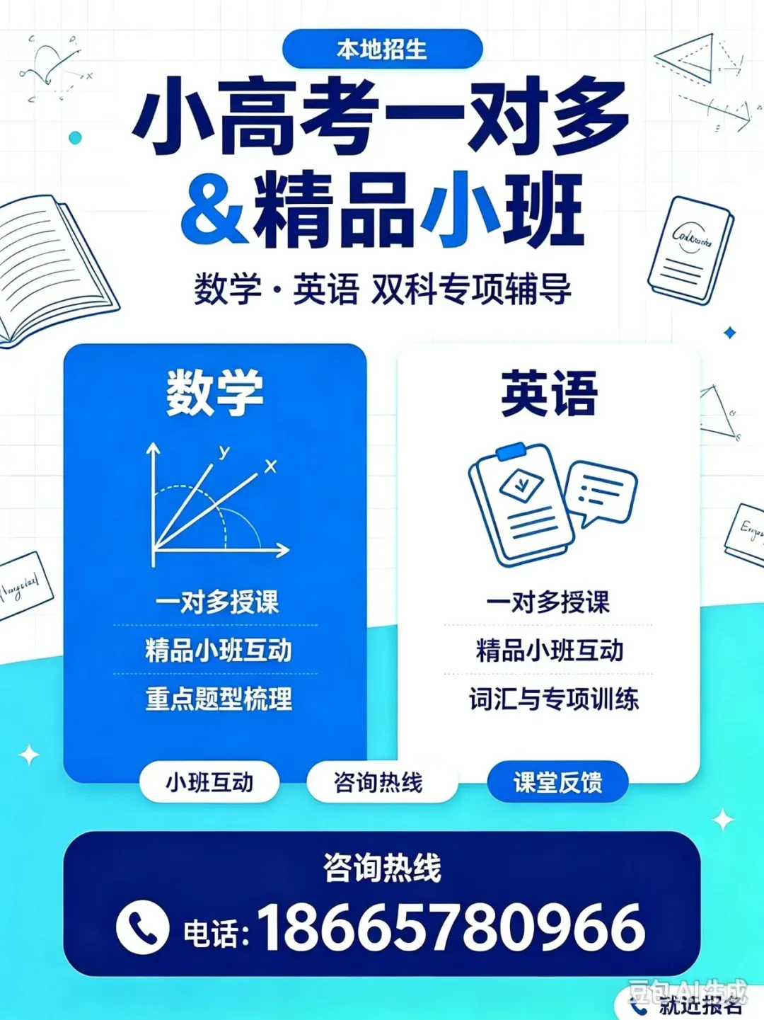 【推广】徐闻本地招生,小高考培训|数学·英语冲刺 !-第4张图片-四季读书网