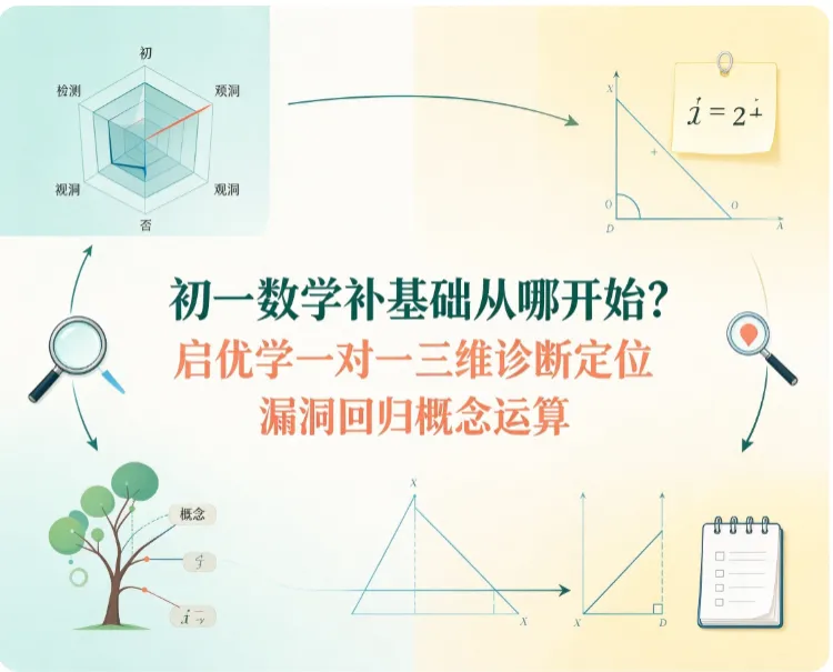 初一数学补基础从哪开始?启优学一对一三维诊断定位漏洞回归概念运算-第1张图片-四季读书网 初一数学补基础从哪开始?启优学一对一三维诊断定位漏洞回归概念运算-第1张图片-四季读书网