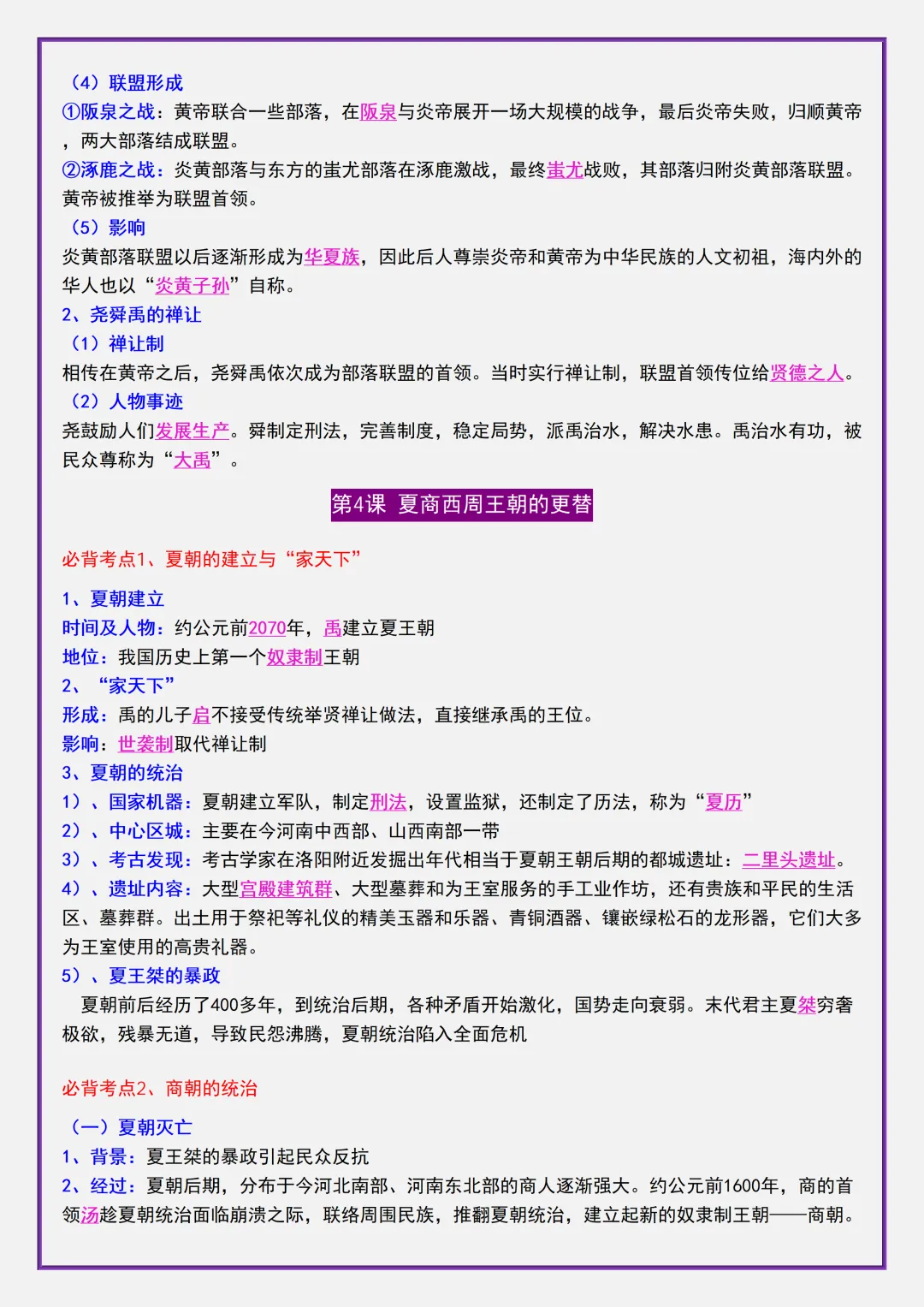 【初一】2026秋七年级上册历史全册考点清单知识点归纳复习提纲,有高清完整版可打印-第7张图片-四季读书网 【初一】2026秋七年级上册历史全册考点清单知识点归纳复习提纲,有高清完整版可打印-第7张图片-四季读书网