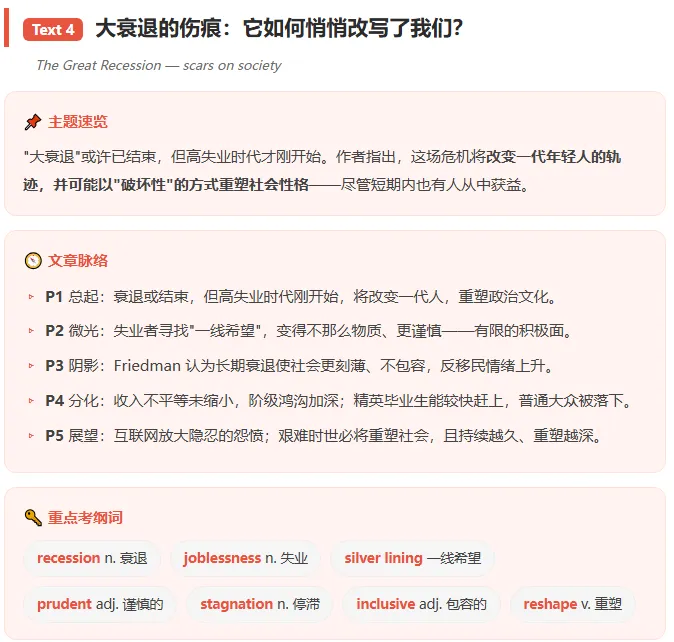 考研英语二2012年阅读理解真题分析及总结(含中文翻译+重点词汇+题型汇总)4 篇文章,4 个你我都逃不开的现实命题-第7张图片-四季读书网
