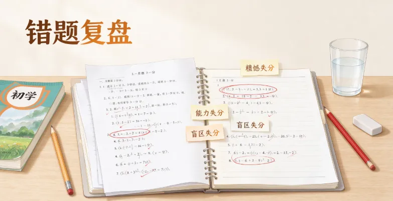初一月考结束,别只看总分!真正拉差距的,藏在错题里-第3张图片-四季读书网 初一月考结束,别只看总分!真正拉差距的,藏在错题里-第3张图片-四季读书网