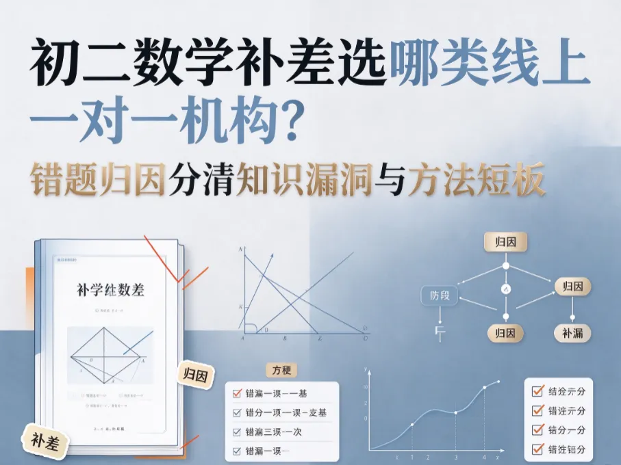 初二数学补差选哪类线上一对一机构?轻学知错题归因区分知识漏洞与方法短板-第1张图片-四季读书网