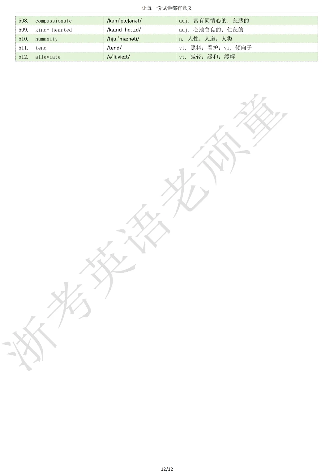 【试卷二次开发】词汇整理(512词!!!)202610天域全国名校协作体高三考试词汇分类总结-第12张图片-四季读书网 【试卷二次开发】词汇整理(512词!!!)202610天域全国名校协作体高三考试词汇分类总结-第12张图片-四季读书网