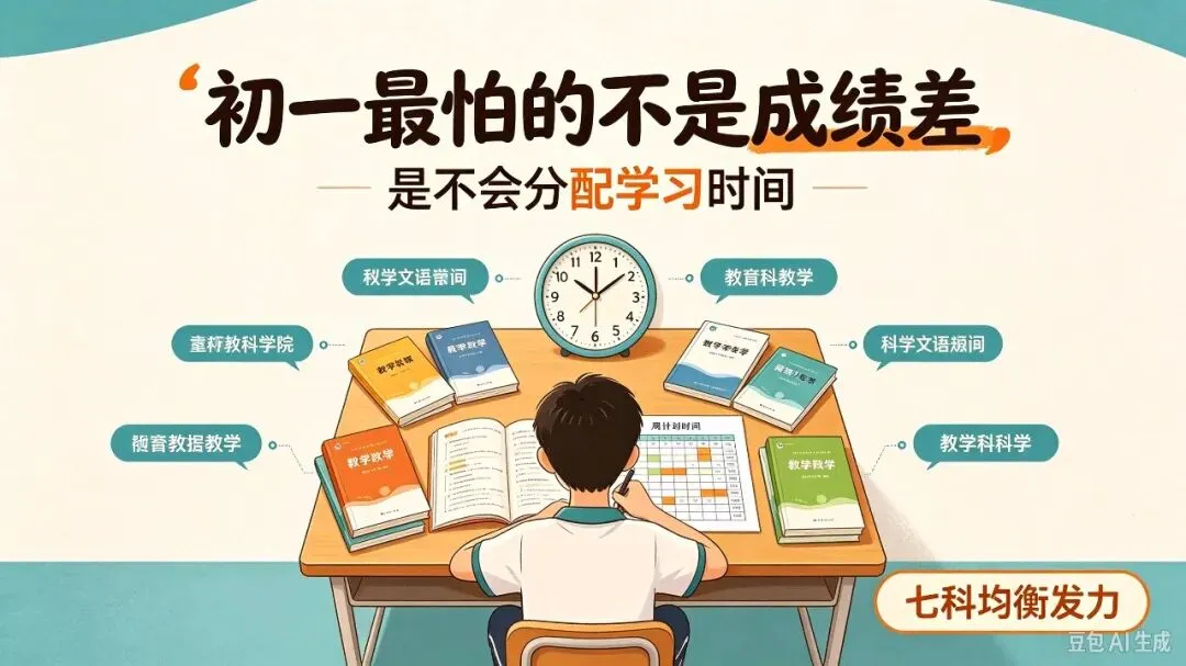 初一最怕的不是成绩差,是不会分配学习时间!-第1张图片-四季读书网
