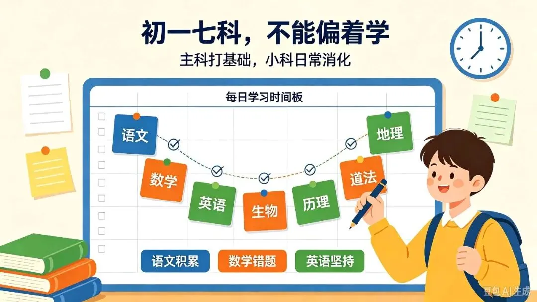 初一最怕的不是成绩差,是不会分配学习时间!-第2张图片-四季读书网