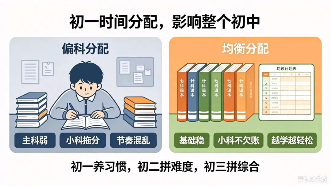 初一最怕的不是成绩差,是不会分配学习时间!-第4张图片-四季读书网