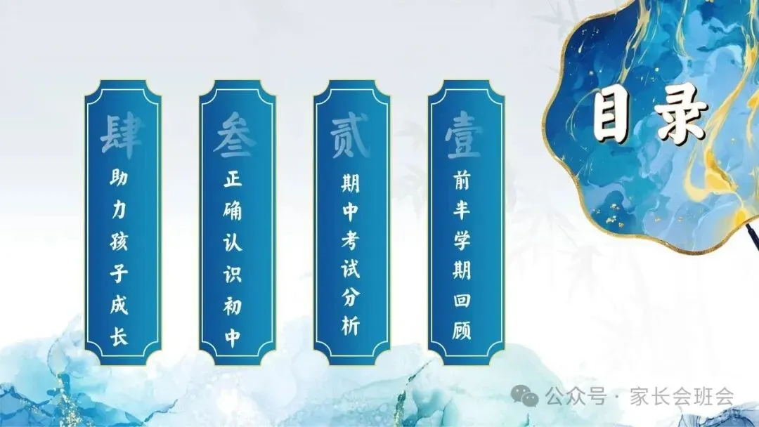 初一(七年级)期中家长会ppt:家校共赴诗与梦,育见花开向晴空.含发言稿-第1张图片-四季读书网 初一(七年级)期中家长会ppt:家校共赴诗与梦,育见花开向晴空.含发言稿-第1张图片-四季读书网