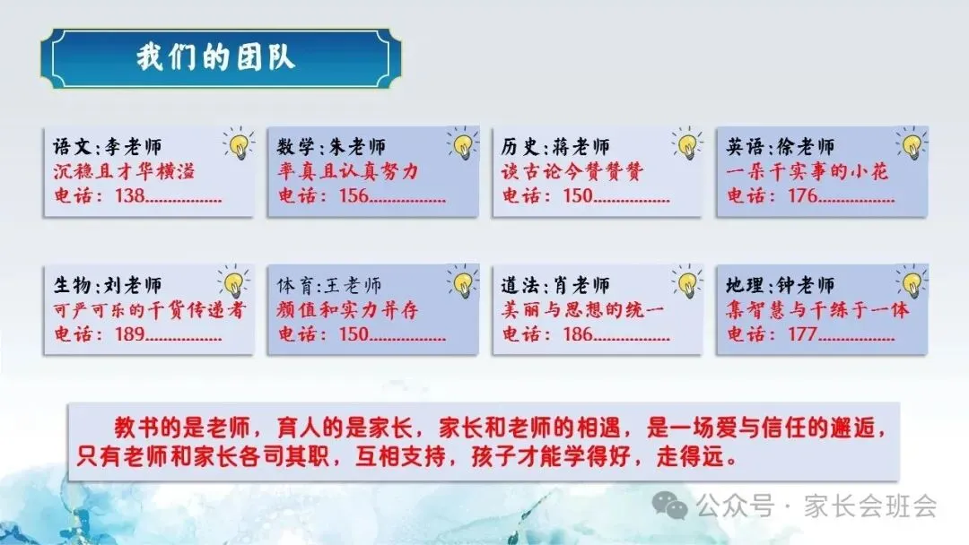 初一(七年级)期中家长会ppt:家校共赴诗与梦,育见花开向晴空.含发言稿-第4张图片-四季读书网 初一(七年级)期中家长会ppt:家校共赴诗与梦,育见花开向晴空.含发言稿-第4张图片-四季读书网