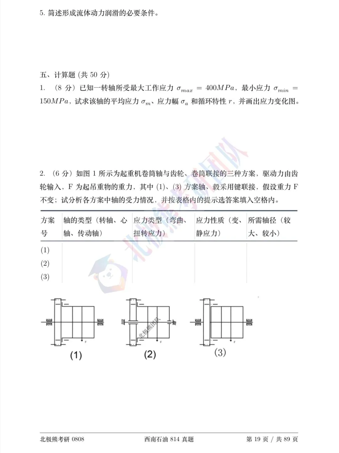 西南石油大学机械考研2010年814真题分享-第5张图片-四季读书网 西南石油大学机械考研2010年814真题分享-第5张图片-四季读书网