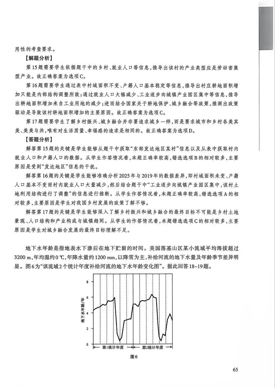 2026年高考地理江苏卷官方解析-第10张图片-四季读书网