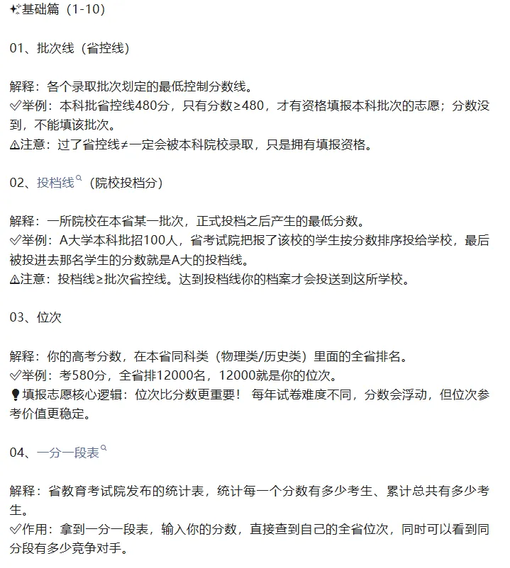 高考志愿填报名词详细拆解-第1张图片-四季读书网