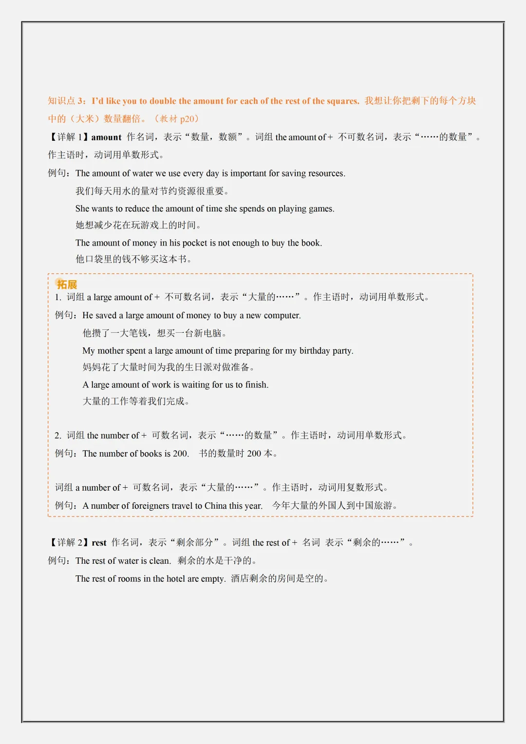 初二2026新【八上英语】全册必背考点知识点清单背诵版(完整版可打印)-第6张图片-四季读书网 初二2026新【八上英语】全册必背考点知识点清单背诵版(完整版可打印)-第6张图片-四季读书网
