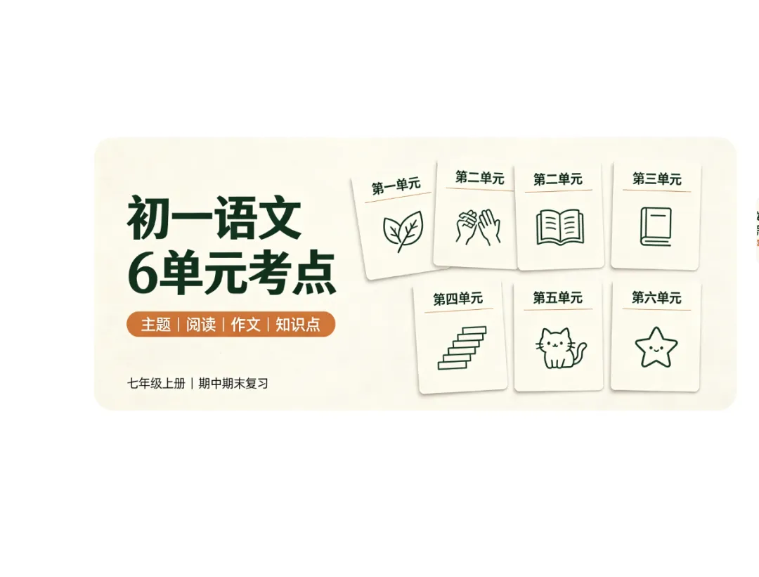 初一上册语文 6 单元极简考点|考试考什么、练什么、写什么(可直接保存复习)-第1张图片-四季读书网 初一上册语文 6 单元极简考点|考试考什么、练什么、写什么(可直接保存复习)-第1张图片-四季读书网