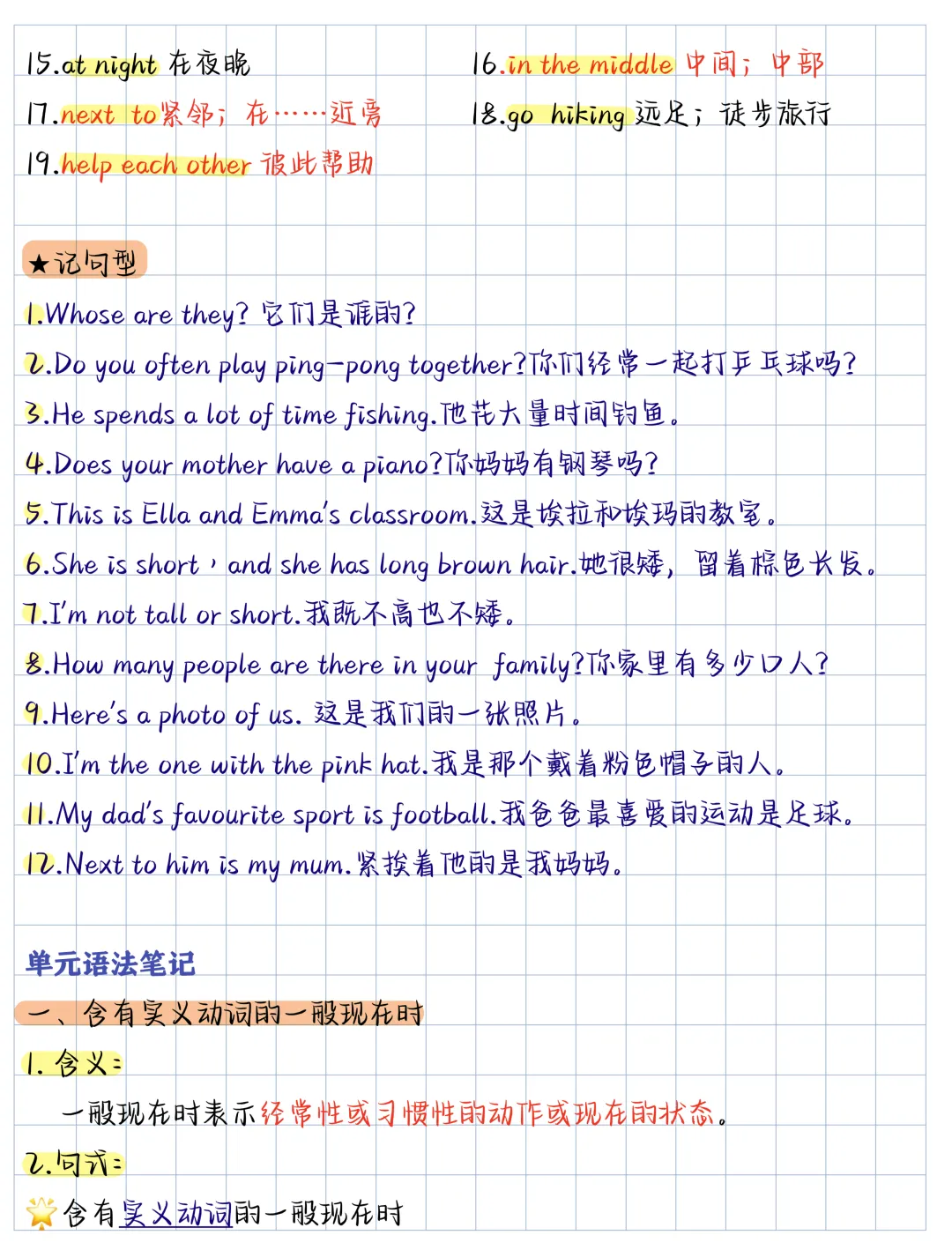 【初一】2026新版七年级上册英语全册Unit 1—Unit 7重难点知识点归纳总结,完整版可打印-第9张图片-四季读书网 【初一】2026新版七年级上册英语全册Unit 1—Unit 7重难点知识点归纳总结,完整版可打印-第9张图片-四季读书网