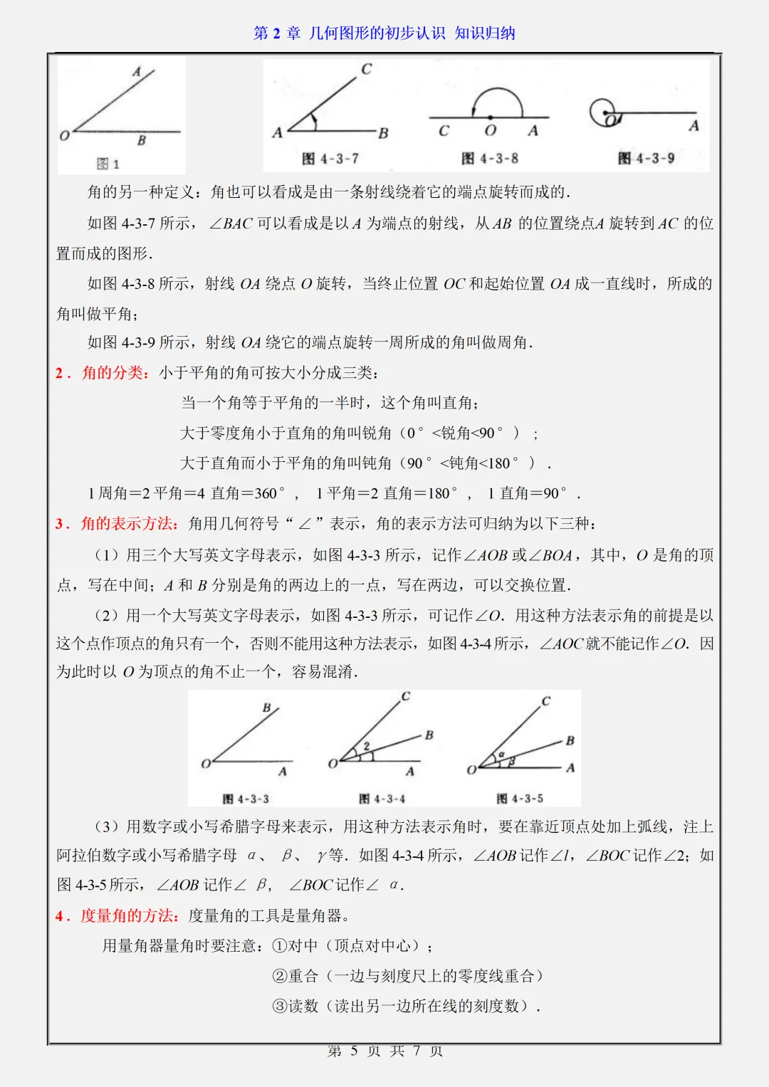 【初一】2026新版七年级上册数学翼教版全册重难点知识点归纳总结,完整版可打印-第10张图片-四季读书网 【初一】2026新版七年级上册数学翼教版全册重难点知识点归纳总结,完整版可打印-第10张图片-四季读书网