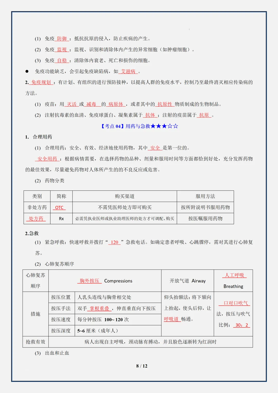 【初二】2026新教材八年级上册生物全册必背重点知识点汇总(高清版可打印)-第12张图片-四季读书网 【初二】2026新教材八年级上册生物全册必背重点知识点汇总(高清版可打印)-第12张图片-四季读书网