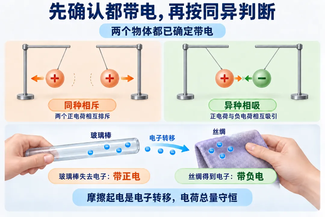 初三物理|2组关系帮孩子搞定电荷正负关系-第2张图片-四季读书网 初三物理|2组关系帮孩子搞定电荷正负关系-第2张图片-四季读书网