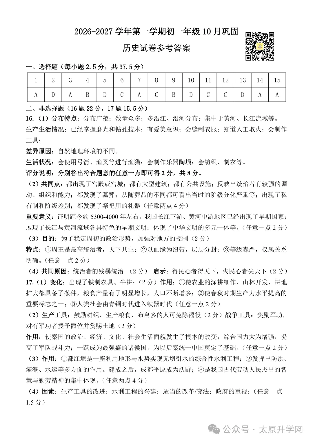 【初一月考】26-27学年山大附10月月考试题汇总-第24张图片-四季读书网 【初一月考】26-27学年山大附10月月考试题汇总-第24张图片-四季读书网